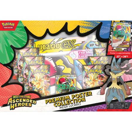 Pokemon TCG: Mega Evolution - Ascended Heroes - Premium Poster Collection - Mega Lucario