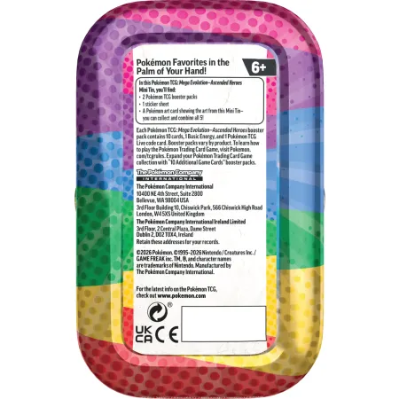 Pokemon TCG: Mega Evolution - Ascended Heroes - Mini Tin - Bundle (10)