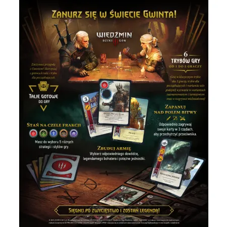 KOMPLETNY ZESTAW Gwint: Legendarna gra karciana + 5 pakietów frakcji
