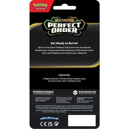 Pokemon TCG: Mega Evolution - Perfect Order - Premium Checklane Blister - Cinderace Raboot Scorbunny
