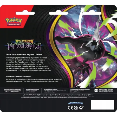Pokemon TCG: Mega Evolution - Pitch Black - 3-Pack Blister